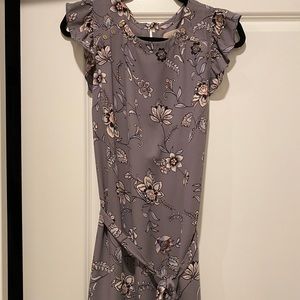 LOFT purple silk dress